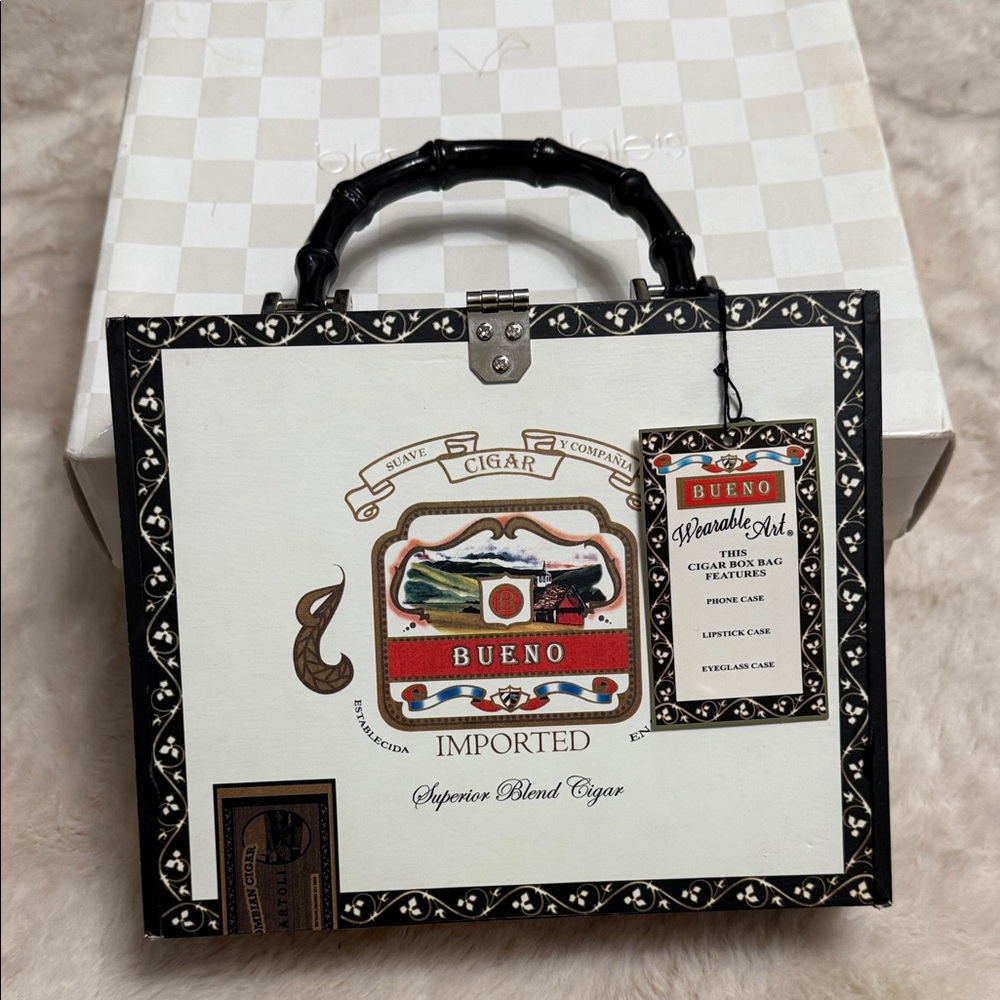 Bueno Wearable Art Cigar Box Bag (double-sided multi-color design) - Picture 2 of 9